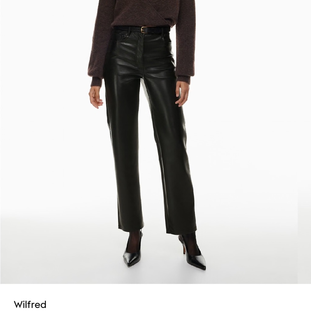 Wilfred Black Leather Pants